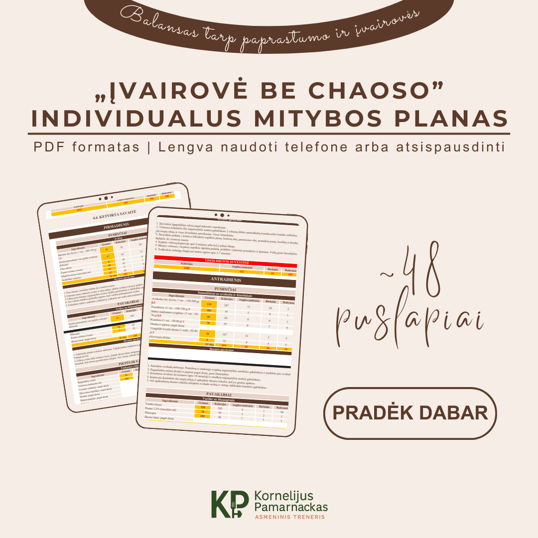 Įvairovė be chaoso – individualus mitybos planas