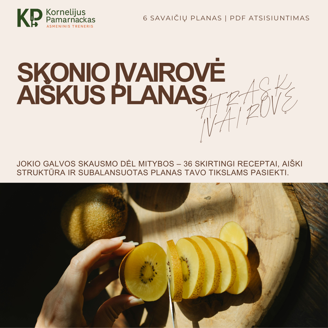 Įvairovė lėkštėje – individualus mitybos planas