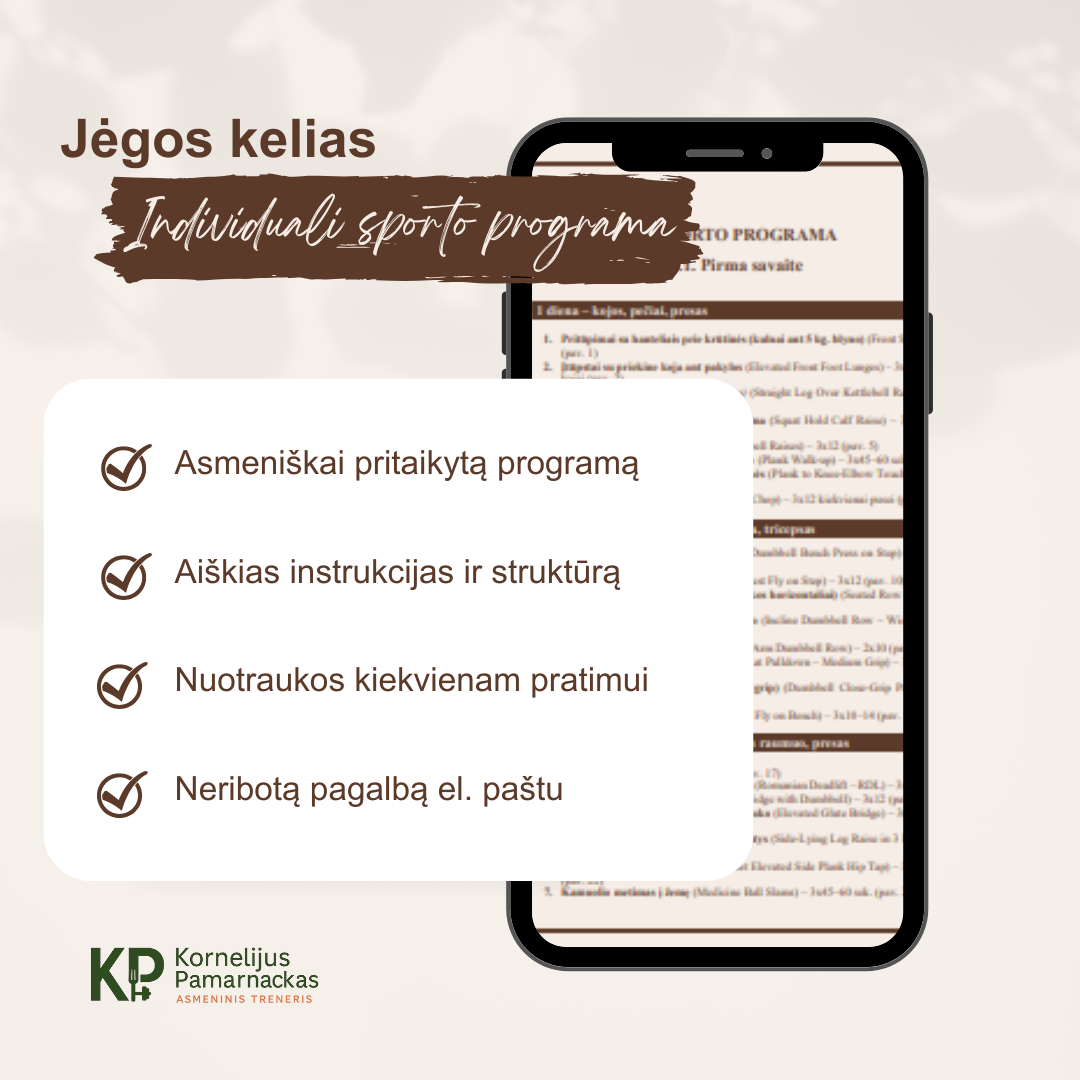 Jėgos kelias – individuali sporto programa