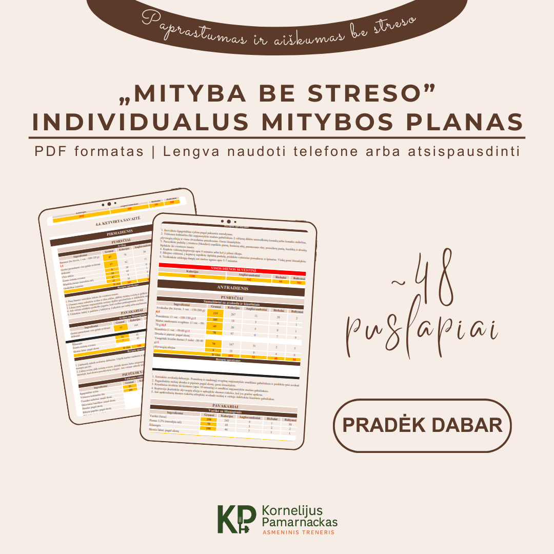 Mityba be streso – individualus mitybos planas