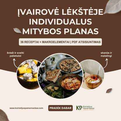 Įvairovė lėkštėje – individualus mitybos planas
