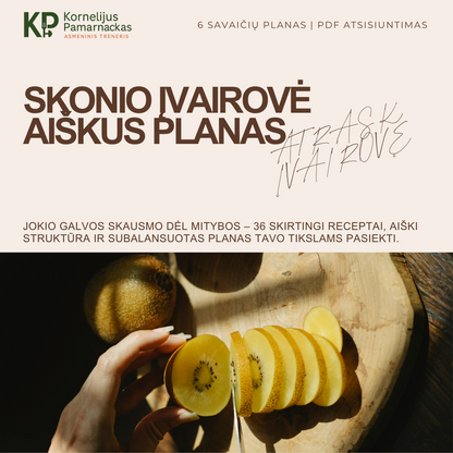 Įvairovė lėkštėje – individualus mitybos planas