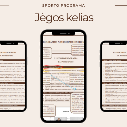 Jėgos kelias – individuali sporto programa